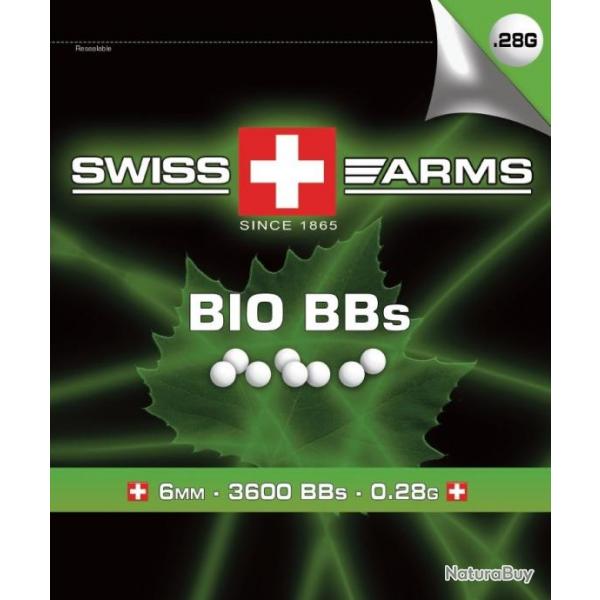 Airsoft - Billes bio 0.28g en sachet de 1 kg | Swiss arms (0000 3435)