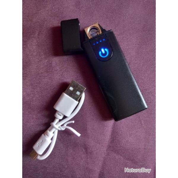 Briquet lectrique rechargeable noir