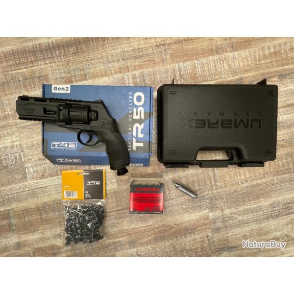 PACK REVOLVER CO2 CAL 50 MODEL T4E TR50 +ACCESOIRES