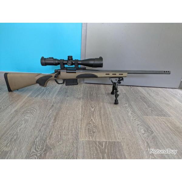 Carabine remington vtr, canon triangulaire avec frein de bouche, lunette 3x9x40 , cal 308,