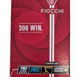 20 Cartouches Fiocchi Cal.308 Win / 147gr - FMJ