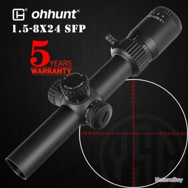 Ohhunt Lunette De Vise 1.5-8x24 SFP Paiement en 3 ou 4 fois -