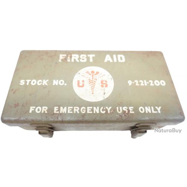 Bote Originale US "First Aid - For emergency Use only" pour vhicule 2nd war