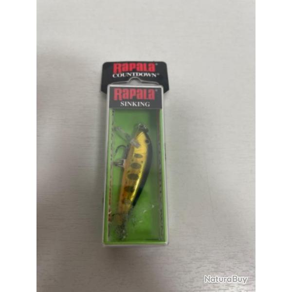 !! LEURRE RAPALA COUNTDOWN CD-5 col GOLD GREEN YAMAME