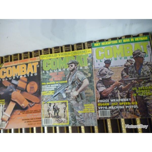 lot de 25 magazines "combat illustrated"