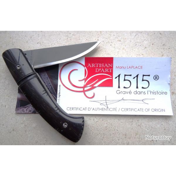 COUTEAU 1515 MANU LAPLACE THIERS COLLECTION INUITS  EBENE DU MOZAMBIQUE NEUF