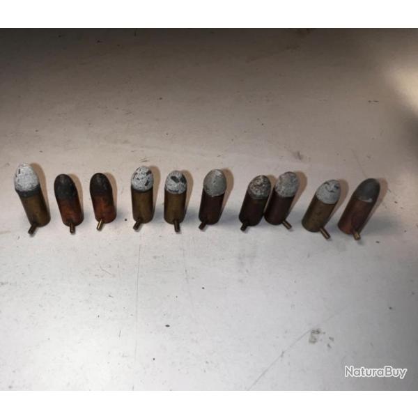 Lot De 10 Munitions -7mm  brocheSystme Lefaucheux-LOT 4