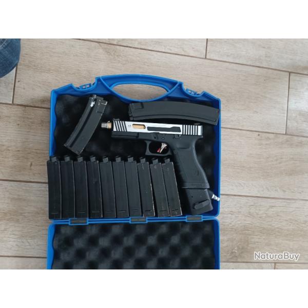 WE G17 GEN.3 HI-SPEED SPLIT SILVER/BLACK Avec ADAPTATEUR HPA