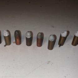 Lot De 10 Munitions -7mm à Broche--Système Lefaucheux-LOT 5
