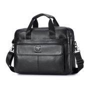 Sac Bandoulière Homme En Cuir Véritable Rétro - Style Vintage, Antivol, Couleur Marron, Neuf