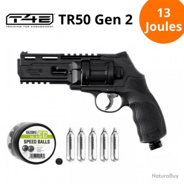 Promo ! Revolver RAM Umarex T4E TR 50 HDR 50 Gen 2 Cal. .50 + 5 x co2 + 50 x billes