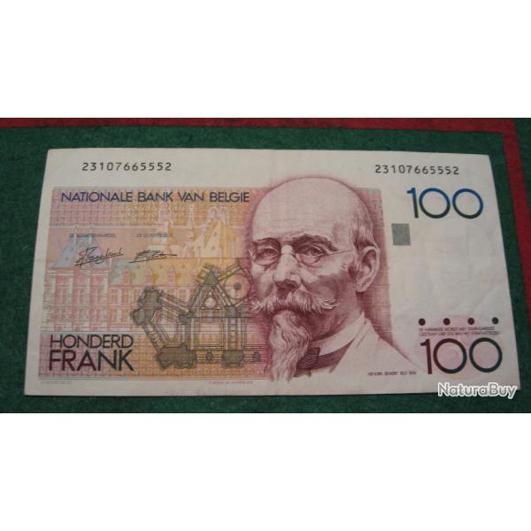 billet de 100 francs belge de 1996 TTB