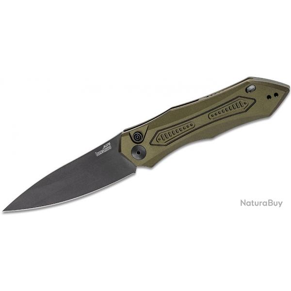 Couteau Automatique Kershaw Launch 6 Green Lame Acier CPM-154 Manche Alu Clip Made USA KS7800OLBLK