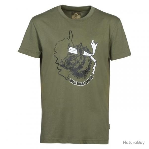 T-shirt PERCUSSION wild boar sanglier corse kaki