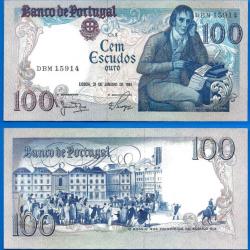 Portugal 100 Escudos 1984 Barbosa Du Bocage Escudo Billet Europe Sud