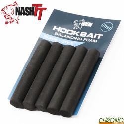 Mousse Nash Hookbait Balancing Foam Noir 7x45mm (par 5)