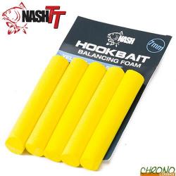 Mousse Nash Hookbait Balancing Foam Jaune 7x45mm (par 5)