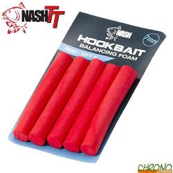 Mousse Nash Hookbait Balancing Foam Rouge 7x45mm (par 5)