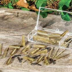 Clip Plomb Extra Carp Lead Clip Set Sleeve & QC Swivel (par 10)