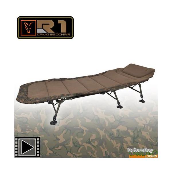 Bed Chair Fox Royale R1 Camo Compact 6 pieds