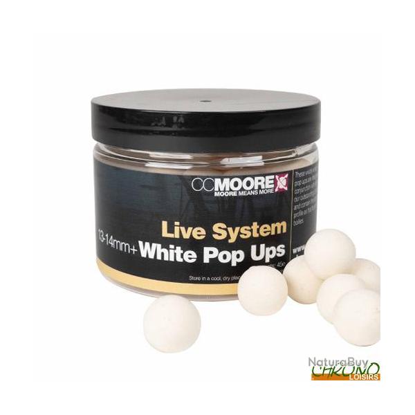 Pop Ups CC Moore Live System White 13/14mm (par 35)