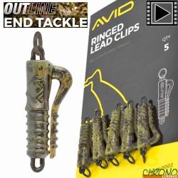 Clip Plomb Avid Carp Ringed (par 5)