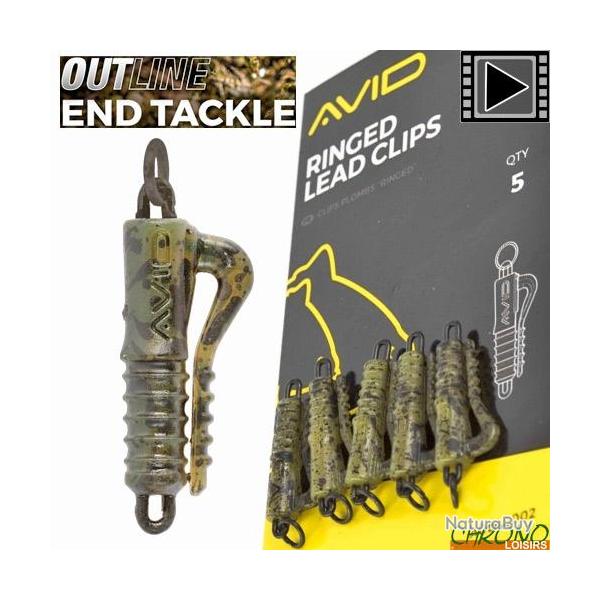 Clip Plomb Avid Carp Ringed (par 5)