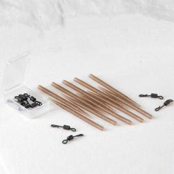 Anti Tangle Extra Carp Long Camo + Emerillon QC T.8 (par 10)