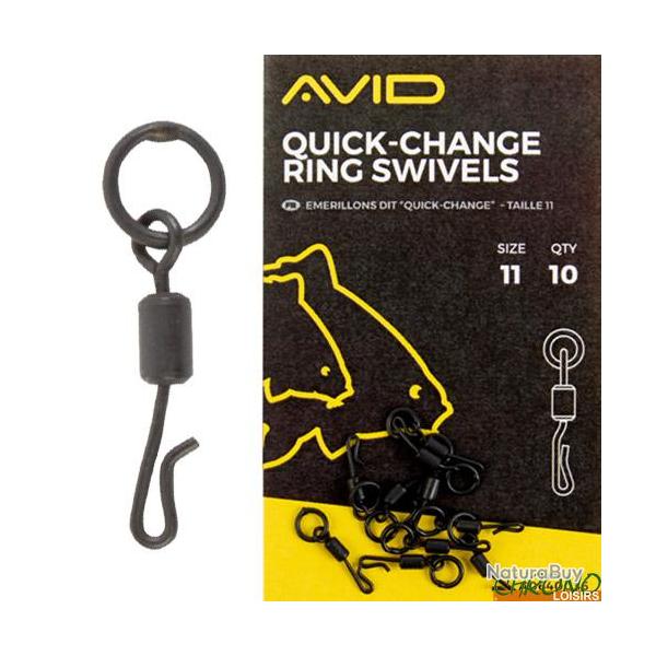 Emerillon  Anneau Avid Carp Quick Change T11 (par 10)