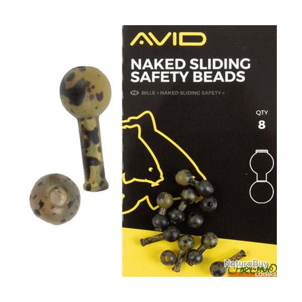 Perle Avid Carp Naked Sliding Safety Beads (par 8)