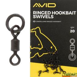 Emerillon à Anneau Avid Carp Ringed Hookbait Swivels (par 20)