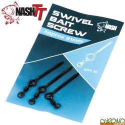 Vis à Appâts Nash Swivel Bait Screw 21mm (par 10)