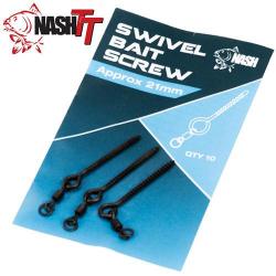 Vis à Appâts Nash Swivel Bait Screw 21mm (par 10)