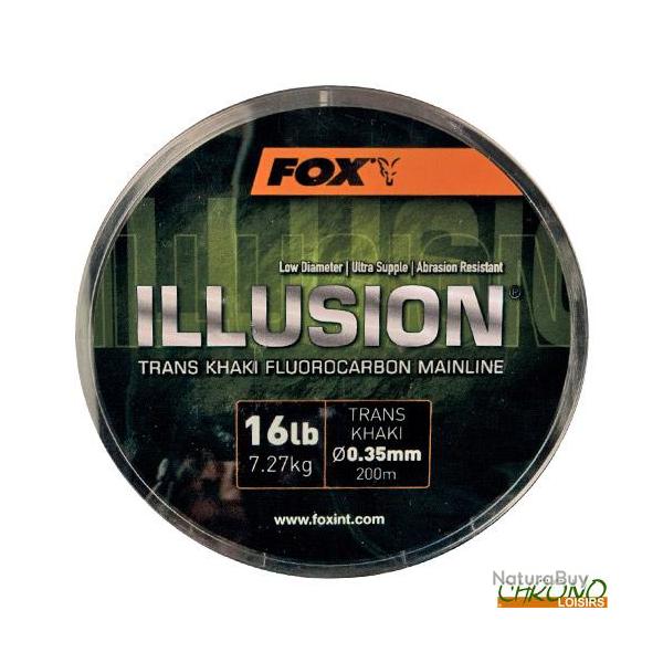Ligne Fluorocarbon Fox Illusion Trans Khaki 200m 0.35mm