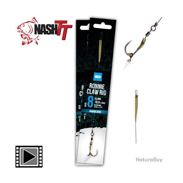 Bas de Ligne Nash Ronnie Claw Rig sans Ardillon n 6