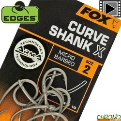 Hameçon Fox Edges Armapoint Curve Shank X (par 10) n° 2