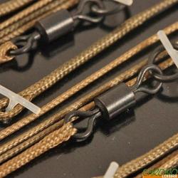 Montage Korda Leadcore Emerillon Anneau 1m (par 3) Marron