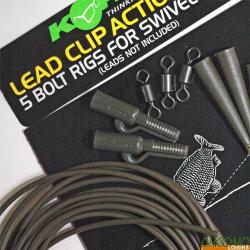 Montage Korda Anti Tangle Clip Plomb Action (par 5) Noir