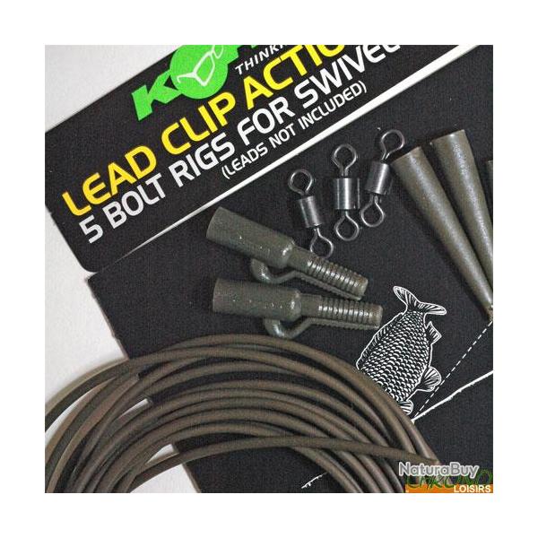 Montage Korda Anti Tangle Clip Plomb Action (par 5) Noir