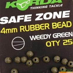 Perle Korda Caoutchouc Rubber Bead 4mm (par 25) Marron