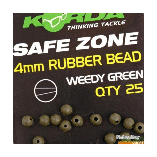 Perle Korda Caoutchouc Rubber Bead 4mm (par 25) Marron