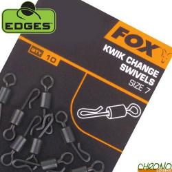 Emerillon Fox Edges Kwik Change Swivels (par 10) N°7