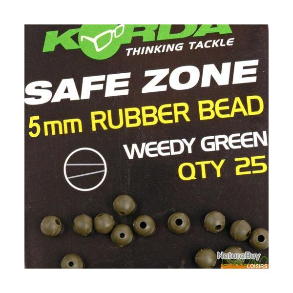 Perle Korda Caoutchouc Rubber Bead 5mm (par 25) Muddy Brown