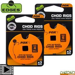 Bas de Ligne Fox Edges Stiff Chod Rig Standard (par 3) n° 4