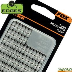 Stops Appâts Fox Edges Pellets Pegs Clear 11mm (par 180)