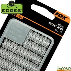 Stops Appâts Fox Edges Pellets Pegs Clear 13mm (par 134)