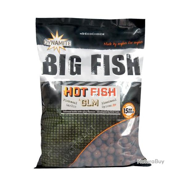 Bouillettes Dynamite Baits Hot Fish & GLM 15mm 1.8kg