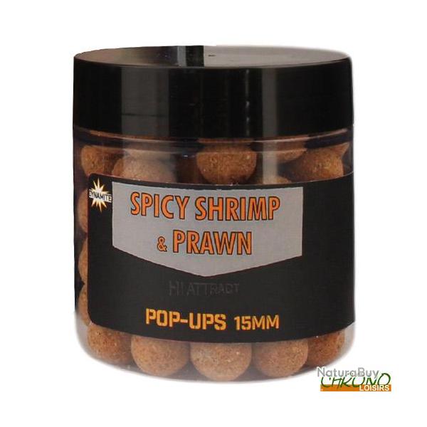 Pop Ups Dynamite Baits Spicy Shrimp & Prawn 15mm 100g