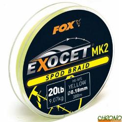 Tresse Fox Exocet MK2 Spod Yellow 0.18mm 300m