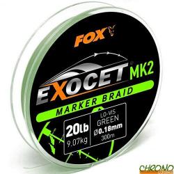 Tresse Fox Exocet MK2 Marker Green 0.18mm 300m